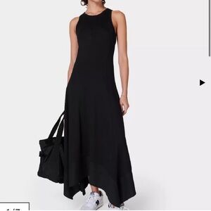 SWEATY BETTY LOWDOWN OPEN BACK MAXI RACERBACK DRESS BLACK SMALL